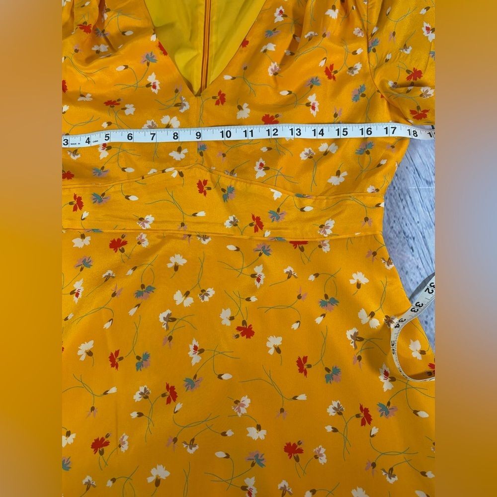 Madewell Silk Belladonna Painted Carnations Floral Party Cottagecore Dress 6 - Picture 10 of 12